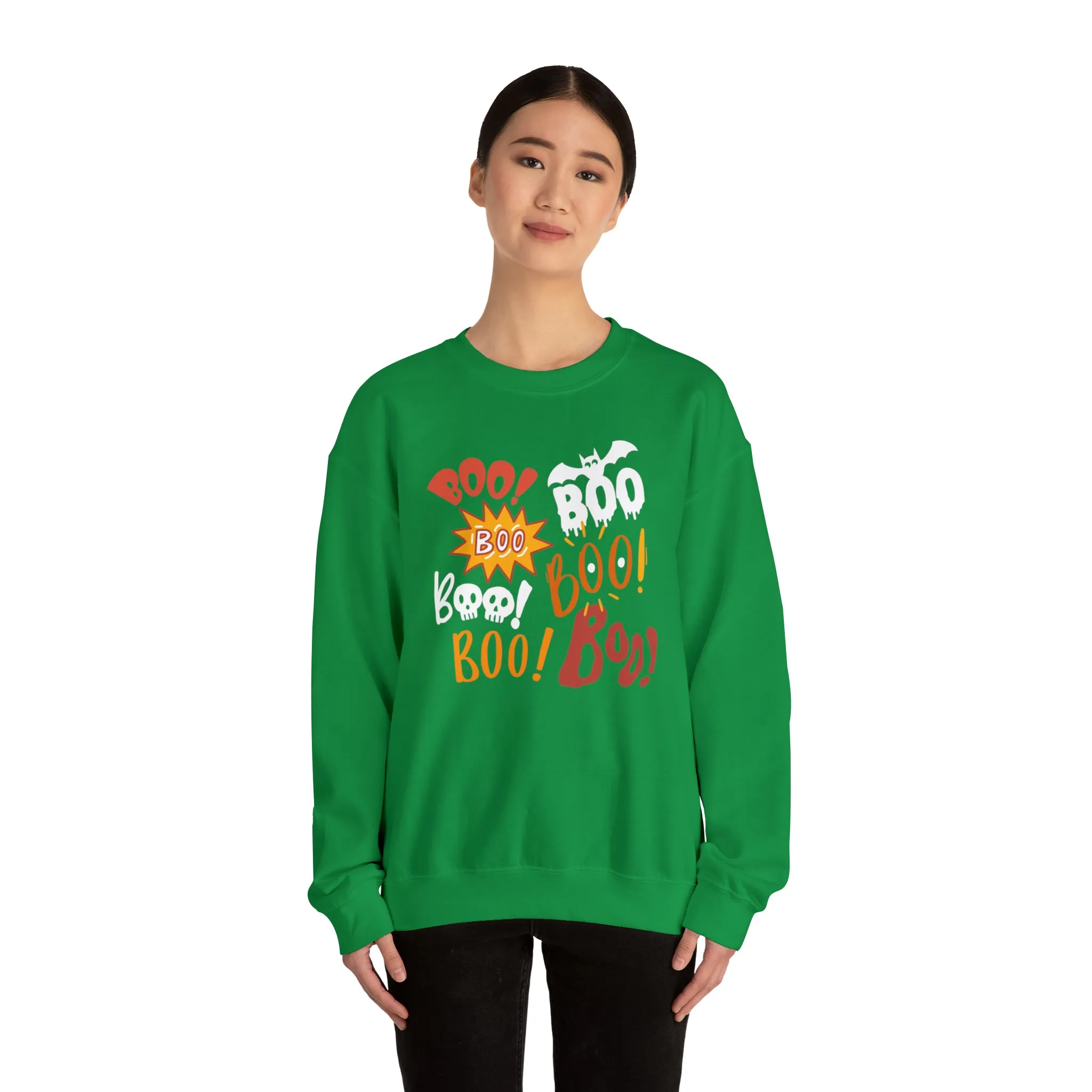 Boo! Boo! Sweatshirt, Scary Halloween Sweatshirt, Funny Ghost Sweatshirt, Fall Season Shirt, Unisex Heavy Blend Shirt