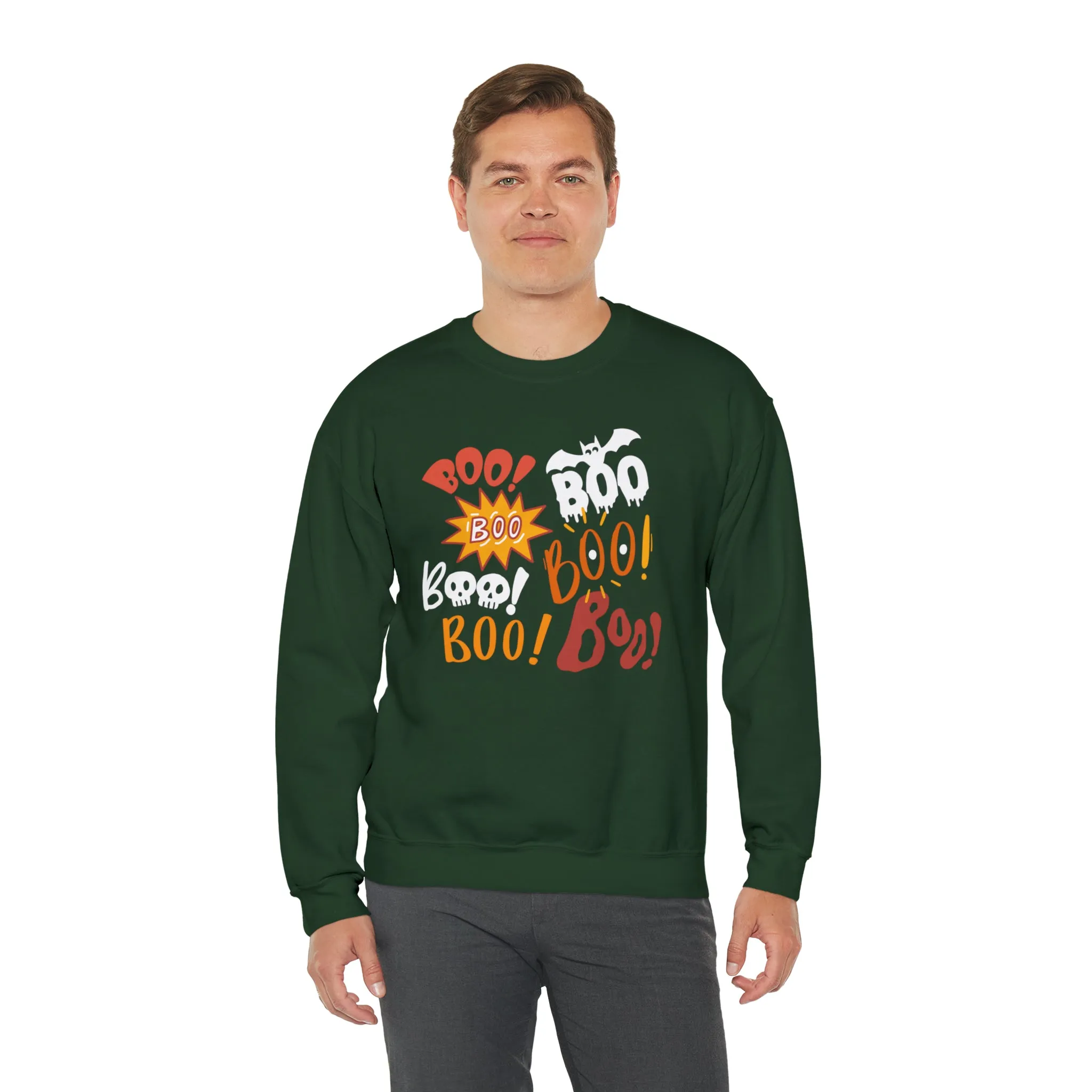 Boo! Boo! Sweatshirt, Scary Halloween Sweatshirt, Funny Ghost Sweatshirt, Fall Season Shirt, Unisex Heavy Blend Shirt