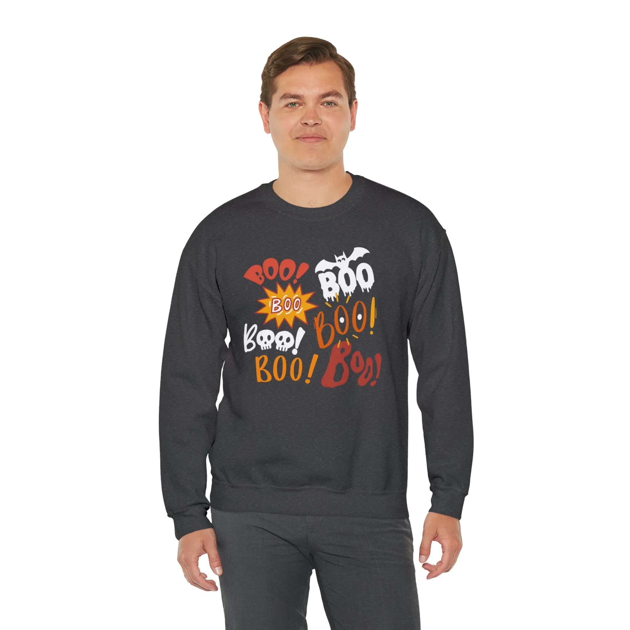 Boo! Boo! Sweatshirt, Scary Halloween Sweatshirt, Funny Ghost Sweatshirt, Fall Season Shirt, Unisex Heavy Blend Shirt
