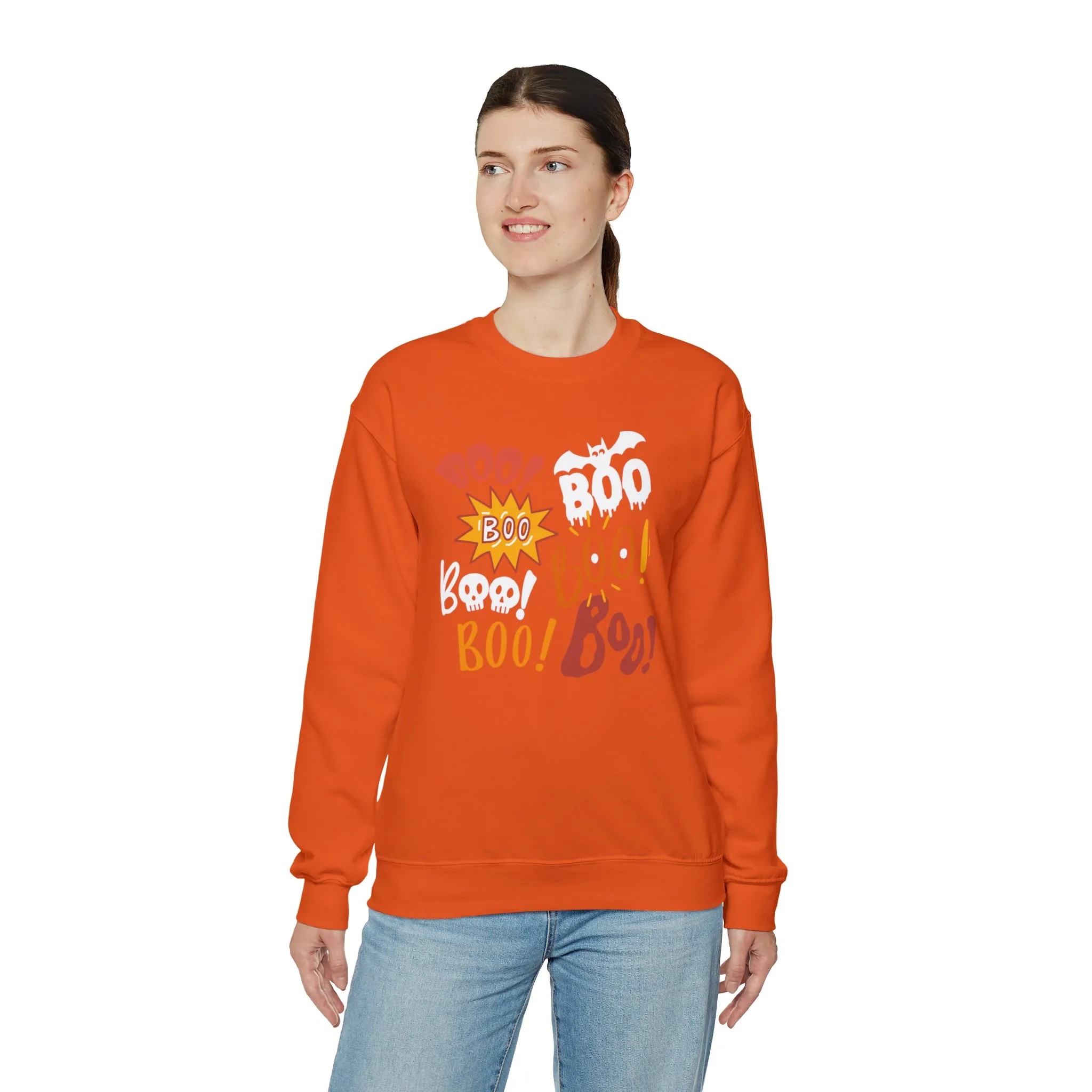 Boo! Boo! Sweatshirt, Scary Halloween Sweatshirt, Funny Ghost Sweatshirt, Fall Season Shirt, Unisex Heavy Blend Shirt