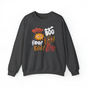 Boo! Boo! Sweatshirt, Scary Halloween Sweatshirt, Funny Ghost Sweatshirt, Fall Season Shirt, Unisex Heavy Blend Shirt