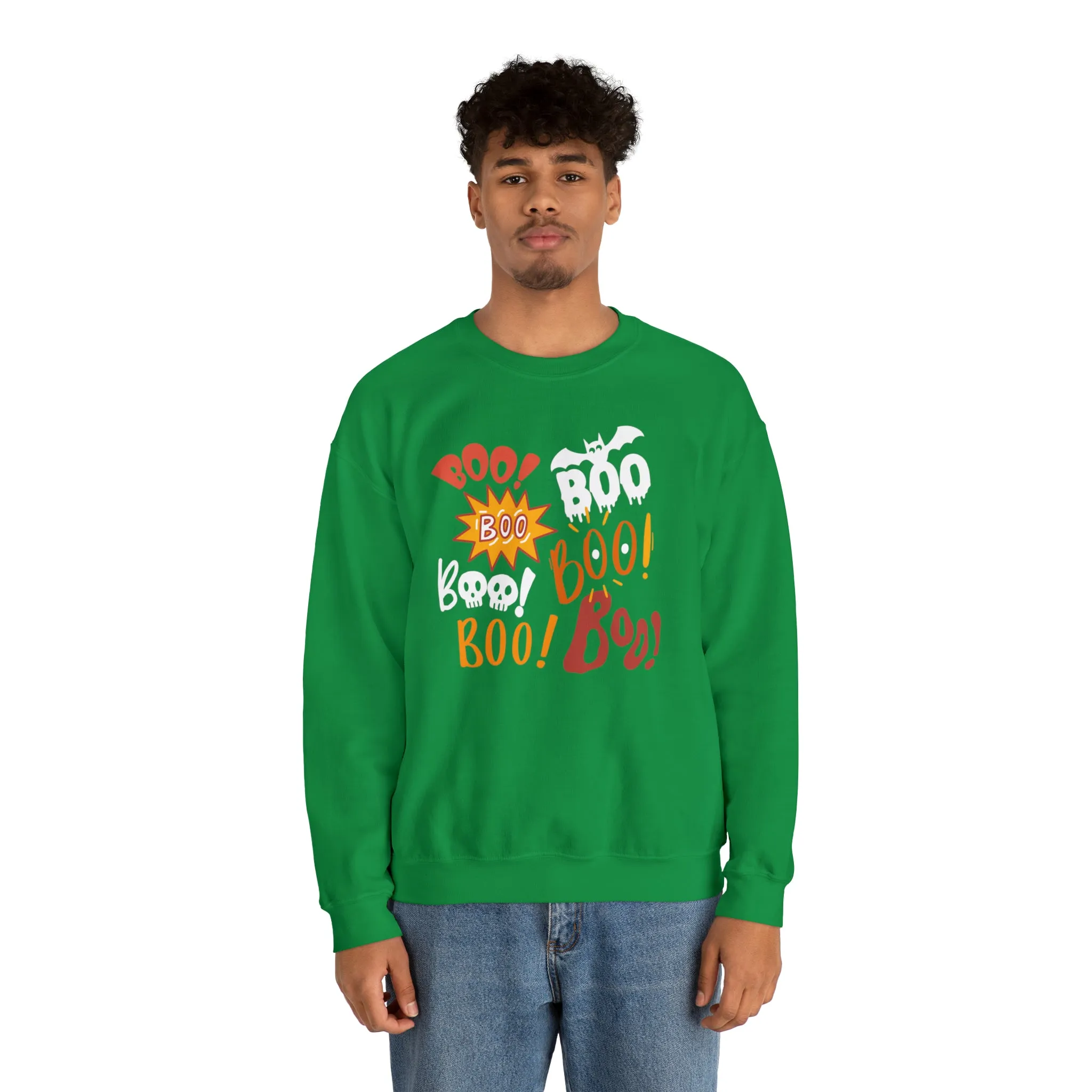 Boo! Boo! Sweatshirt, Scary Halloween Sweatshirt, Funny Ghost Sweatshirt, Fall Season Shirt, Unisex Heavy Blend Shirt