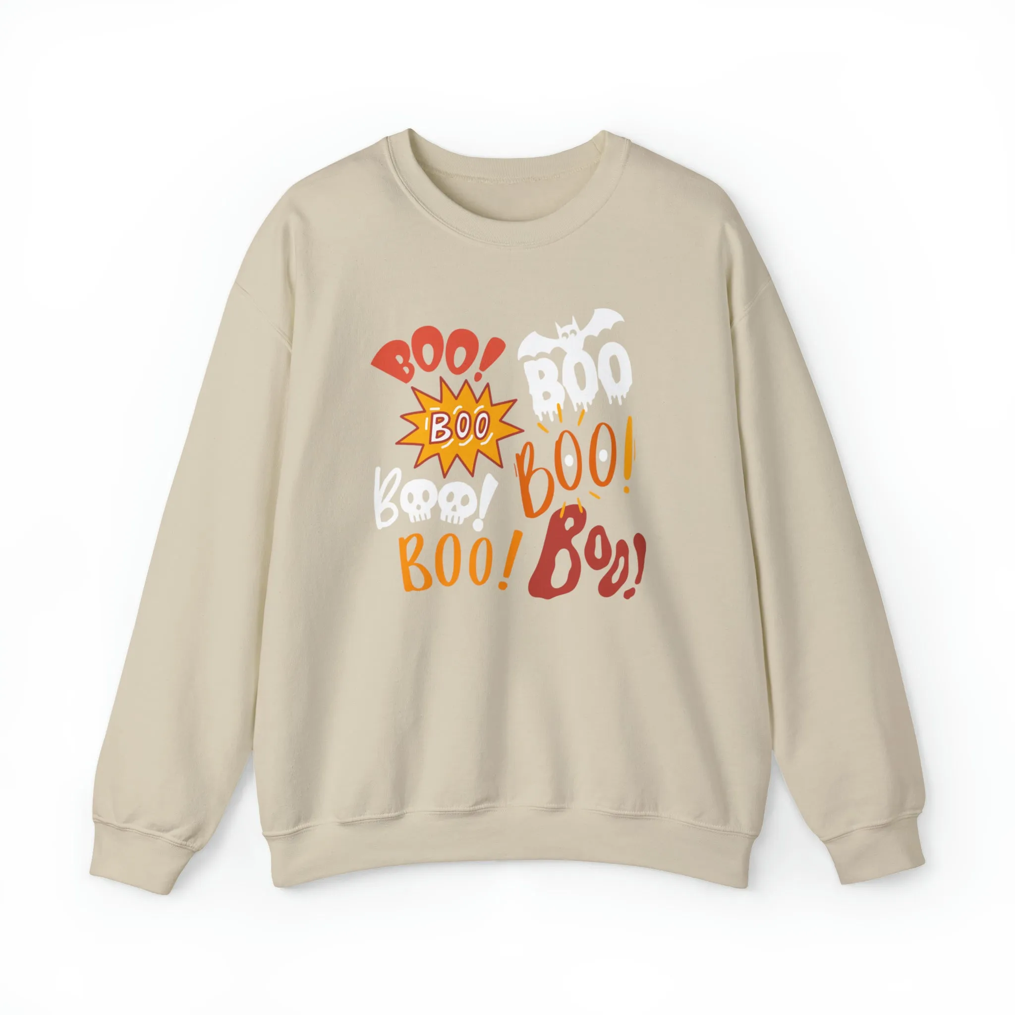 Boo! Boo! Sweatshirt, Scary Halloween Sweatshirt, Funny Ghost Sweatshirt, Fall Season Shirt, Unisex Heavy Blend Shirt