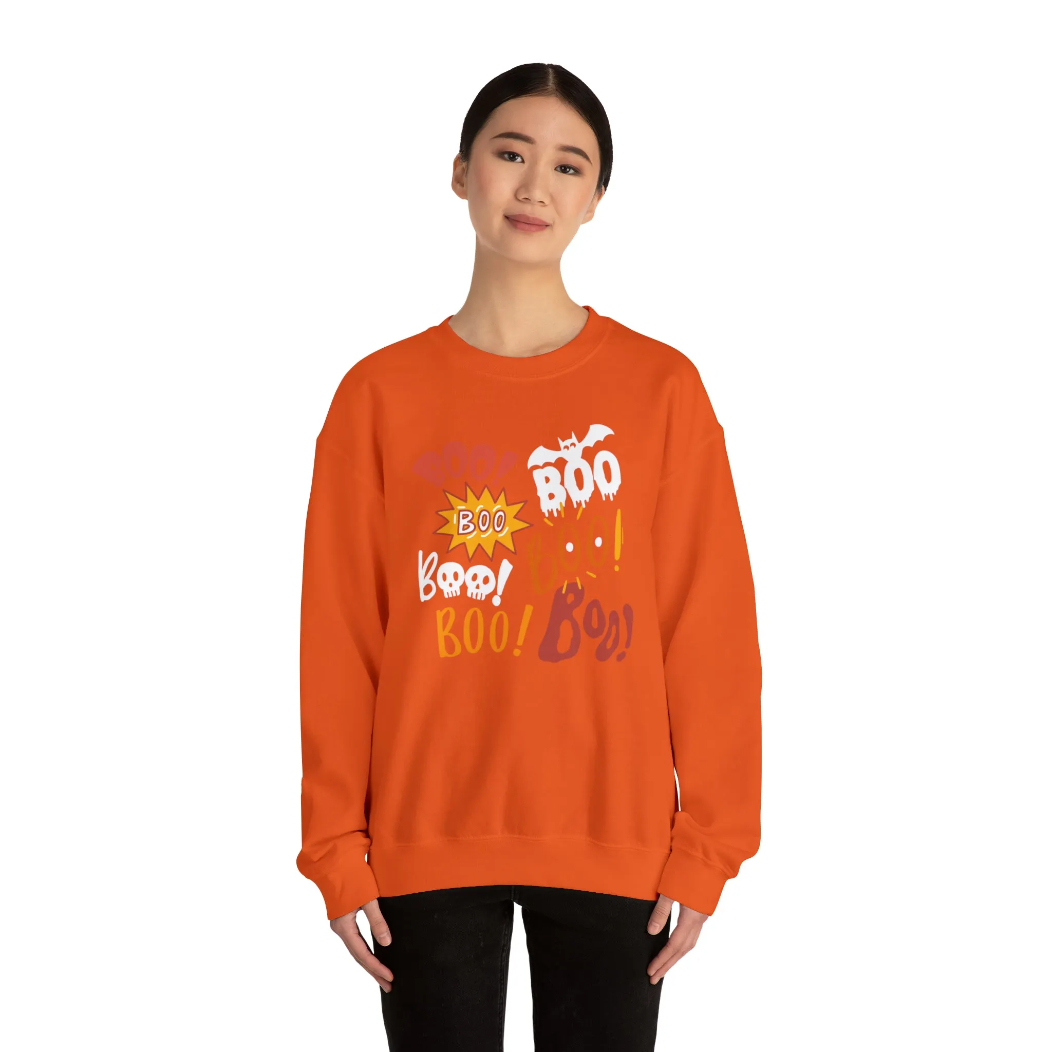 Boo! Boo! Sweatshirt, Scary Halloween Sweatshirt, Funny Ghost Sweatshirt, Fall Season Shirt, Unisex Heavy Blend Shirt