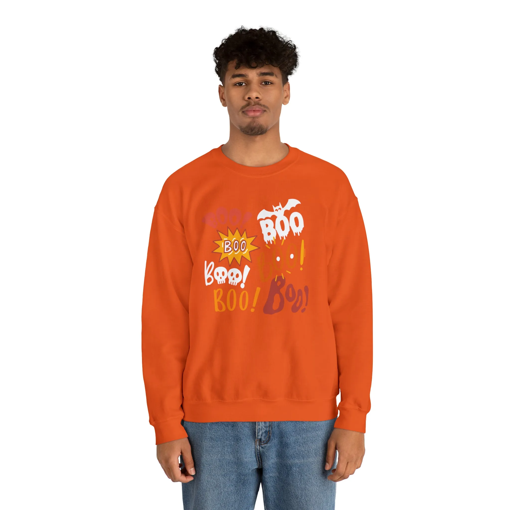 Boo! Boo! Sweatshirt, Scary Halloween Sweatshirt, Funny Ghost Sweatshirt, Fall Season Shirt, Unisex Heavy Blend Shirt