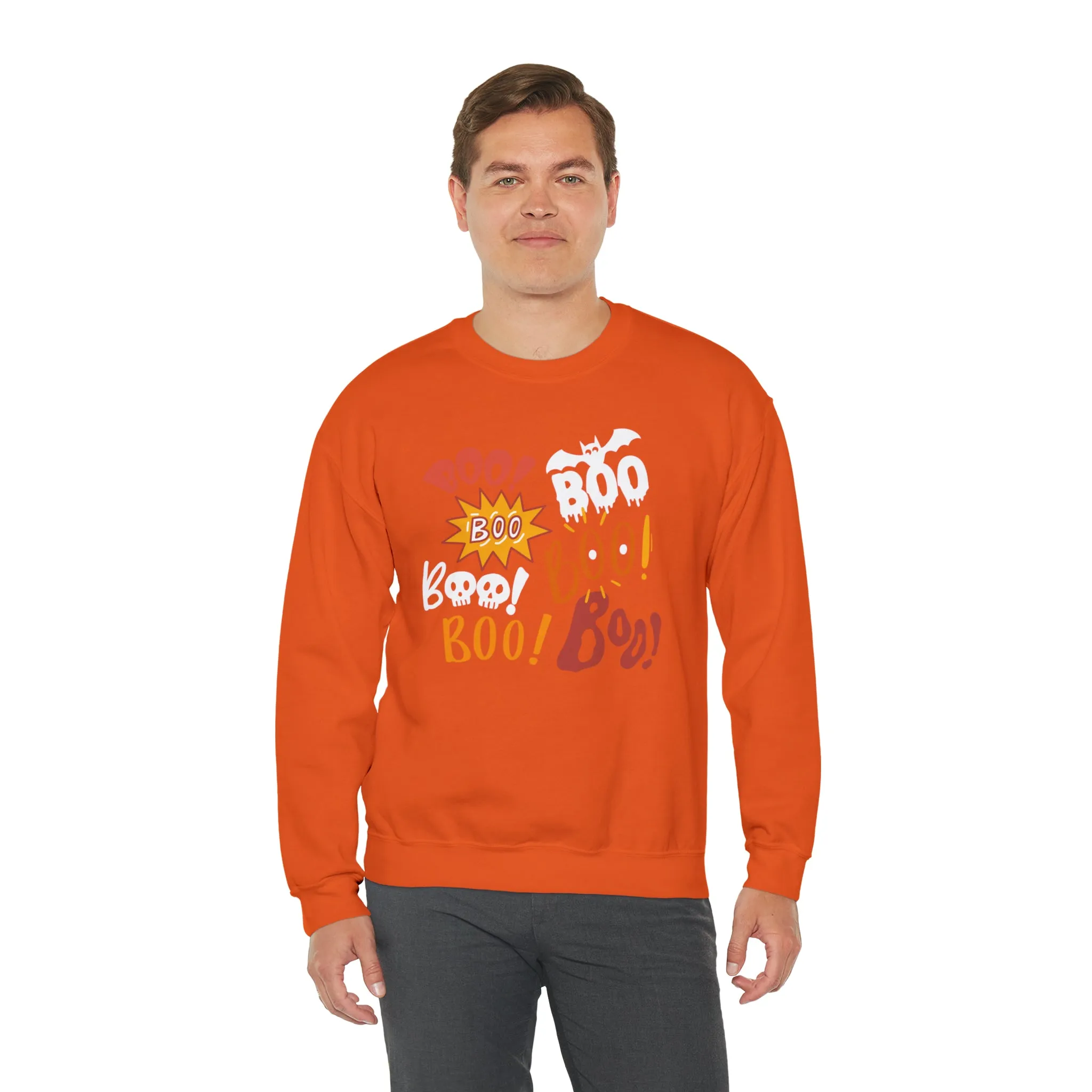 Boo! Boo! Sweatshirt, Scary Halloween Sweatshirt, Funny Ghost Sweatshirt, Fall Season Shirt, Unisex Heavy Blend Shirt