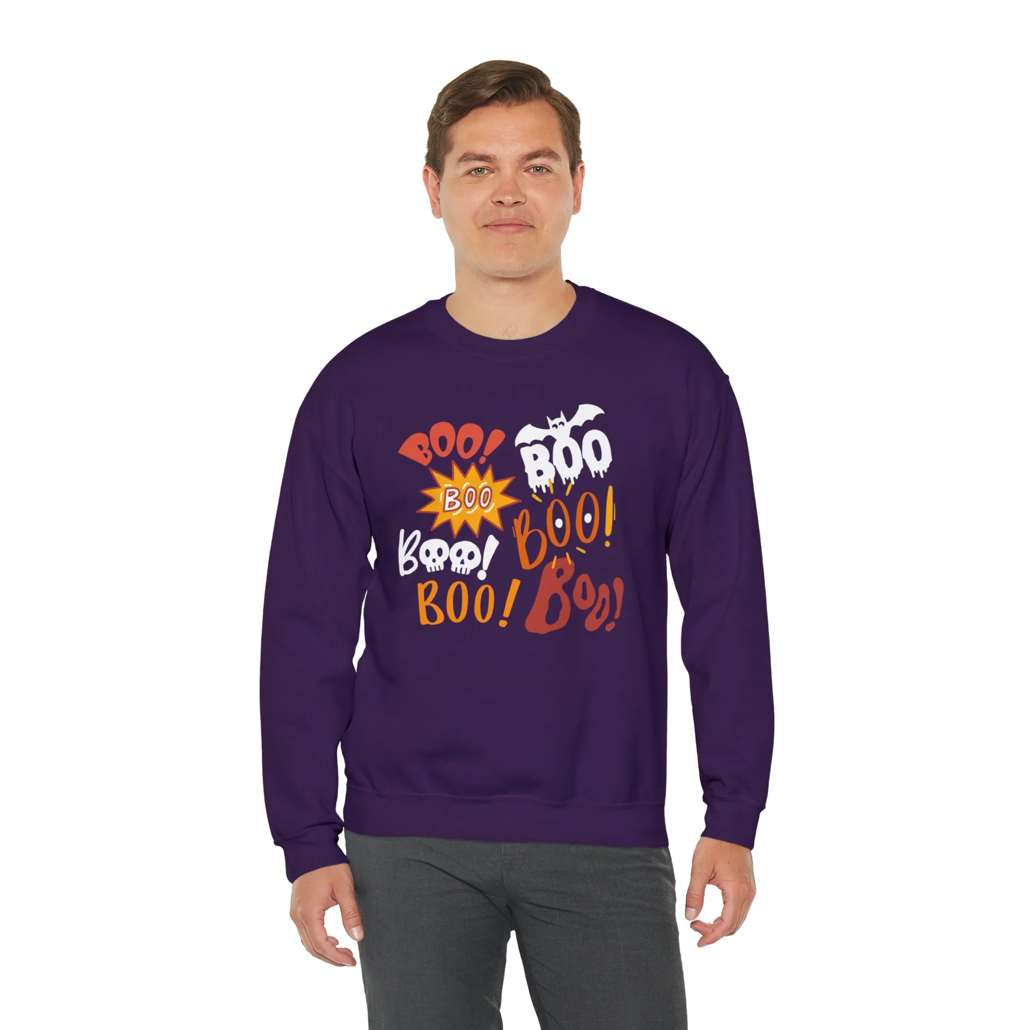 Boo! Boo! Sweatshirt, Scary Halloween Sweatshirt, Funny Ghost Sweatshirt, Fall Season Shirt, Unisex Heavy Blend Shirt