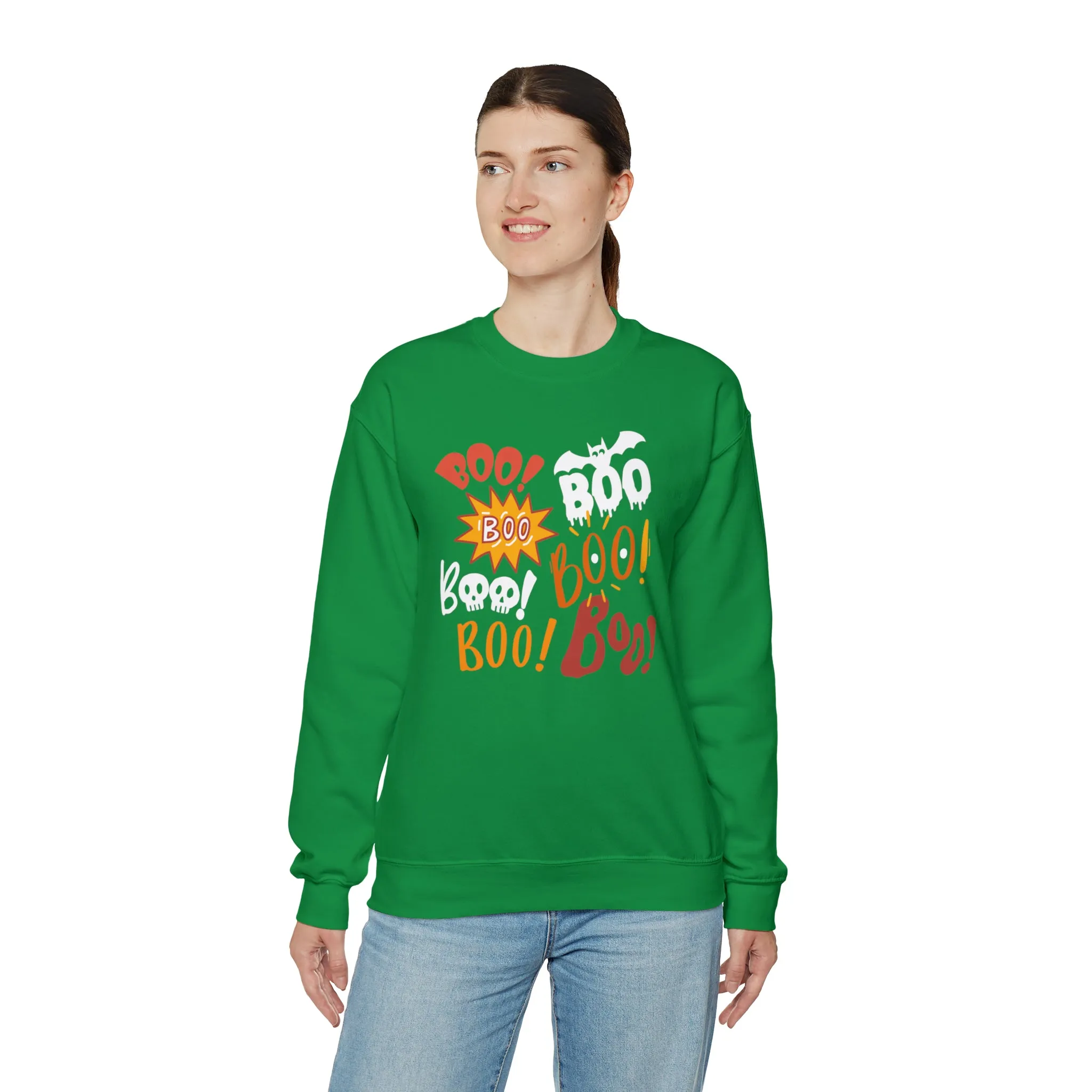 Boo! Boo! Sweatshirt, Scary Halloween Sweatshirt, Funny Ghost Sweatshirt, Fall Season Shirt, Unisex Heavy Blend Shirt