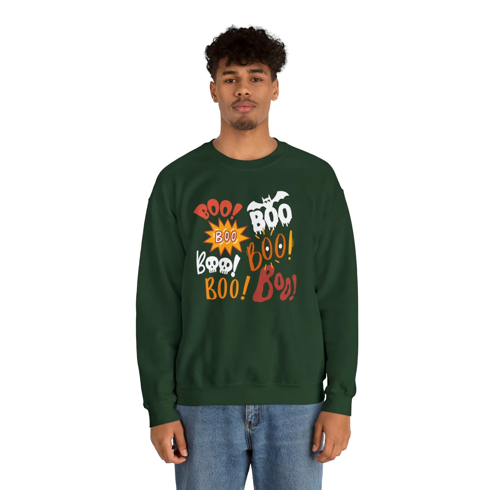 Boo! Boo! Sweatshirt, Scary Halloween Sweatshirt, Funny Ghost Sweatshirt, Fall Season Shirt, Unisex Heavy Blend Shirt