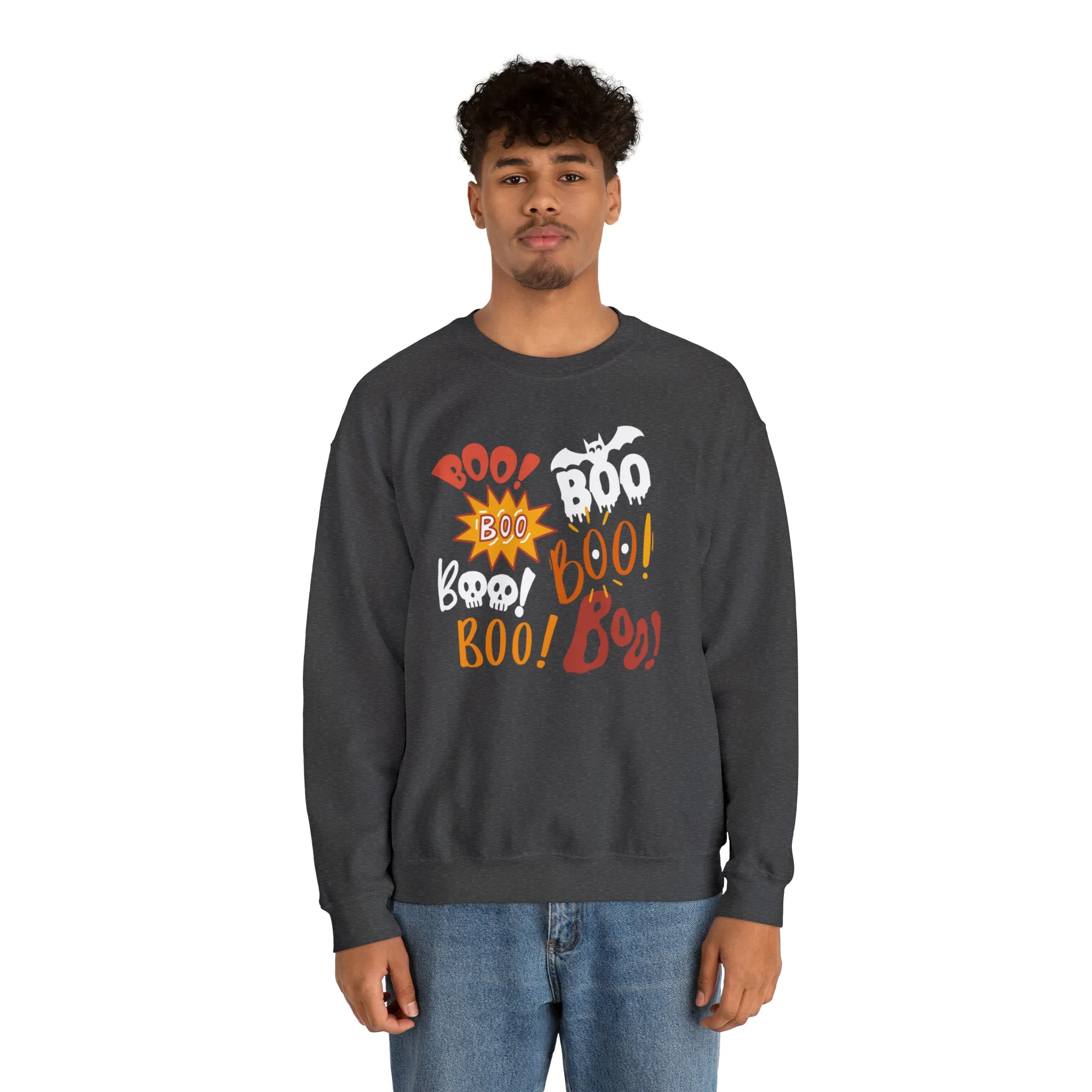 Boo! Boo! Sweatshirt, Scary Halloween Sweatshirt, Funny Ghost Sweatshirt, Fall Season Shirt, Unisex Heavy Blend Shirt