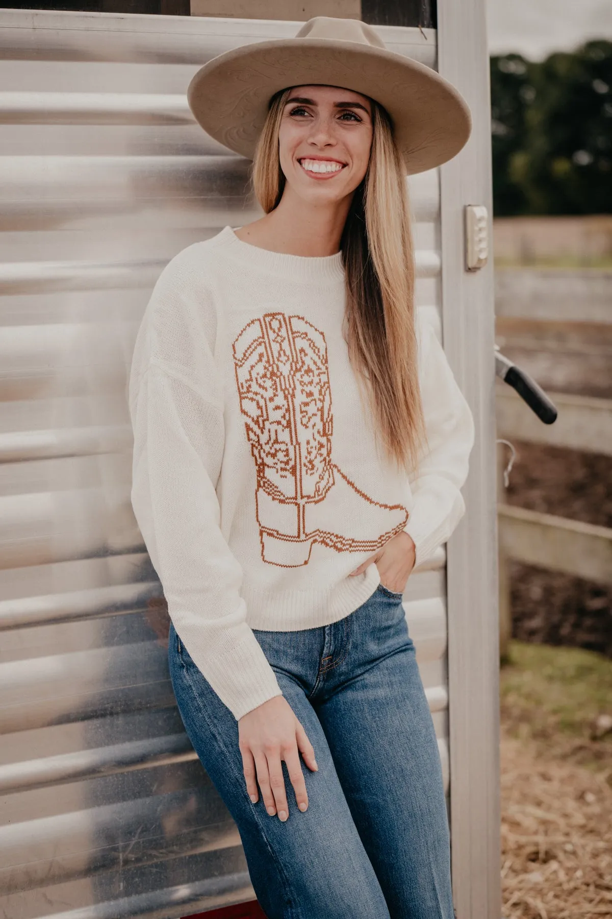 'Boot Scootin' Wrangler Boot Sweater (S & XXL Only)