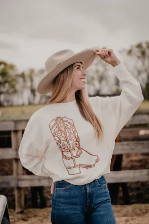'Boot Scootin' Wrangler Boot Sweater (S & XXL Only)
