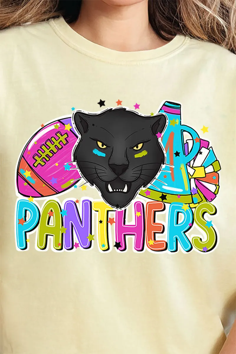 Bright Panthers Colorful Comfort Colors Adult Ring-Spun Cotton Tee