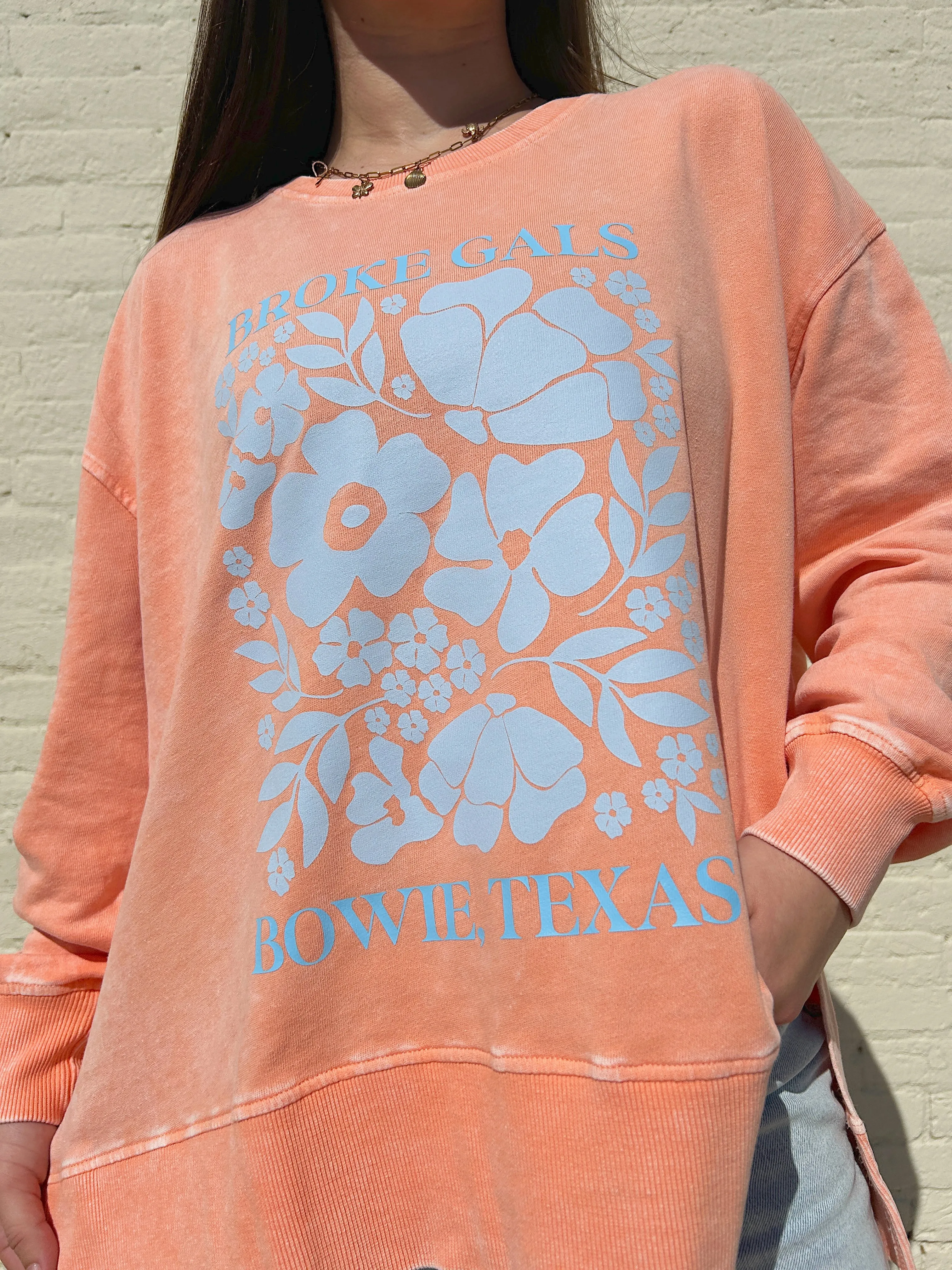 Broke Gals Retro Floral Pullover