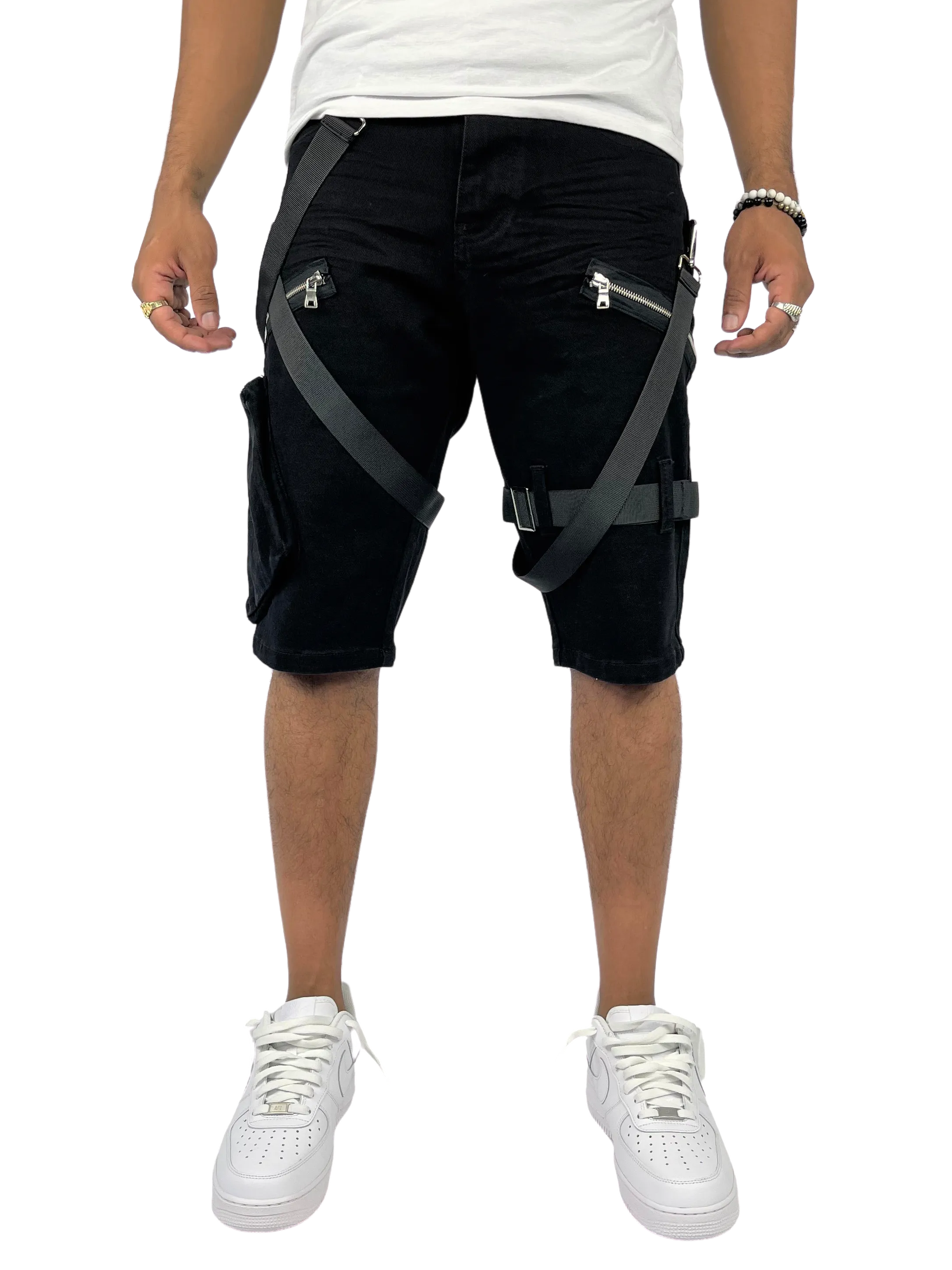 BT-BTS222271-Strap Cargo Shorts
