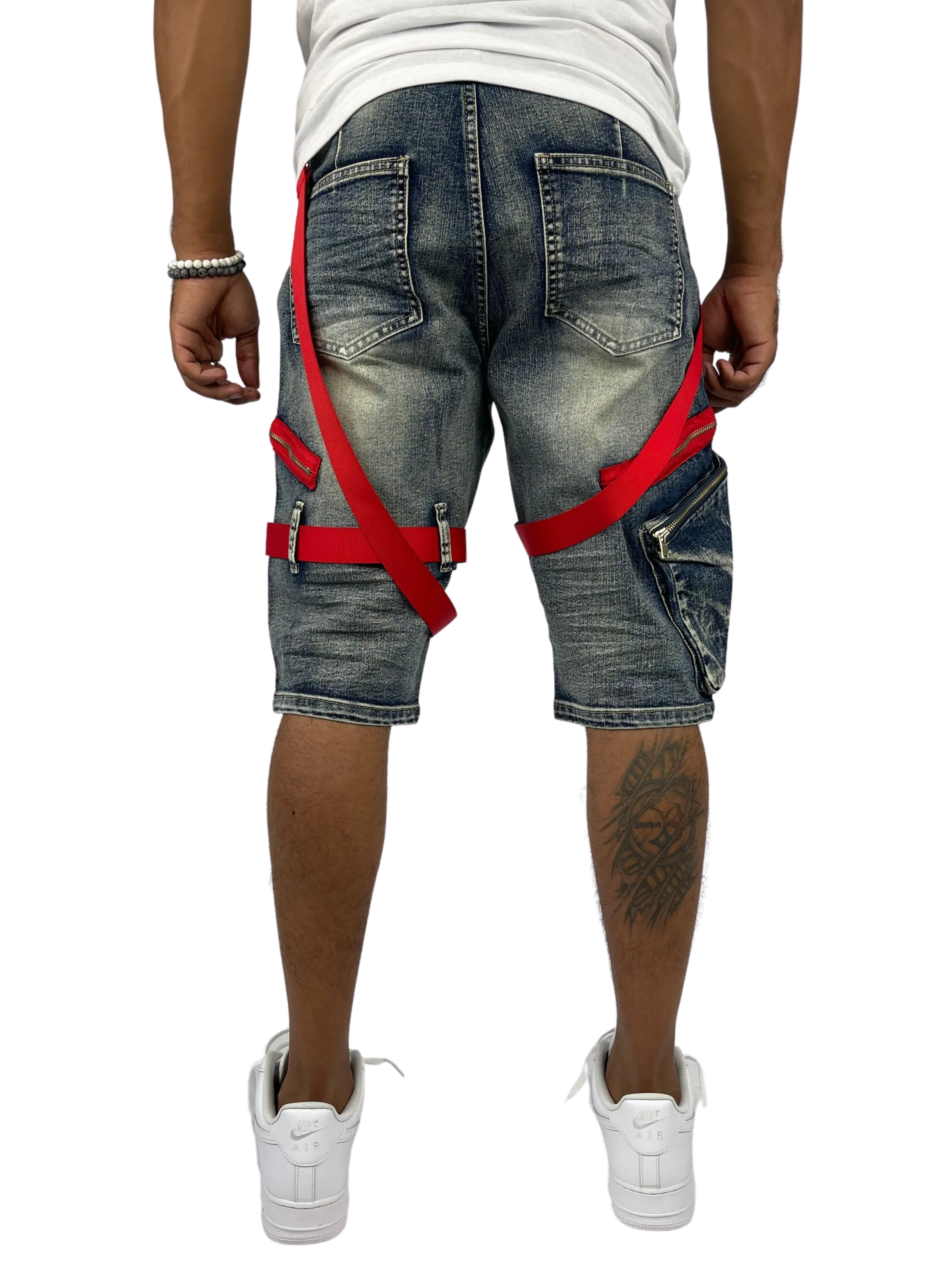 BT-BTS222271-Strap Cargo Shorts