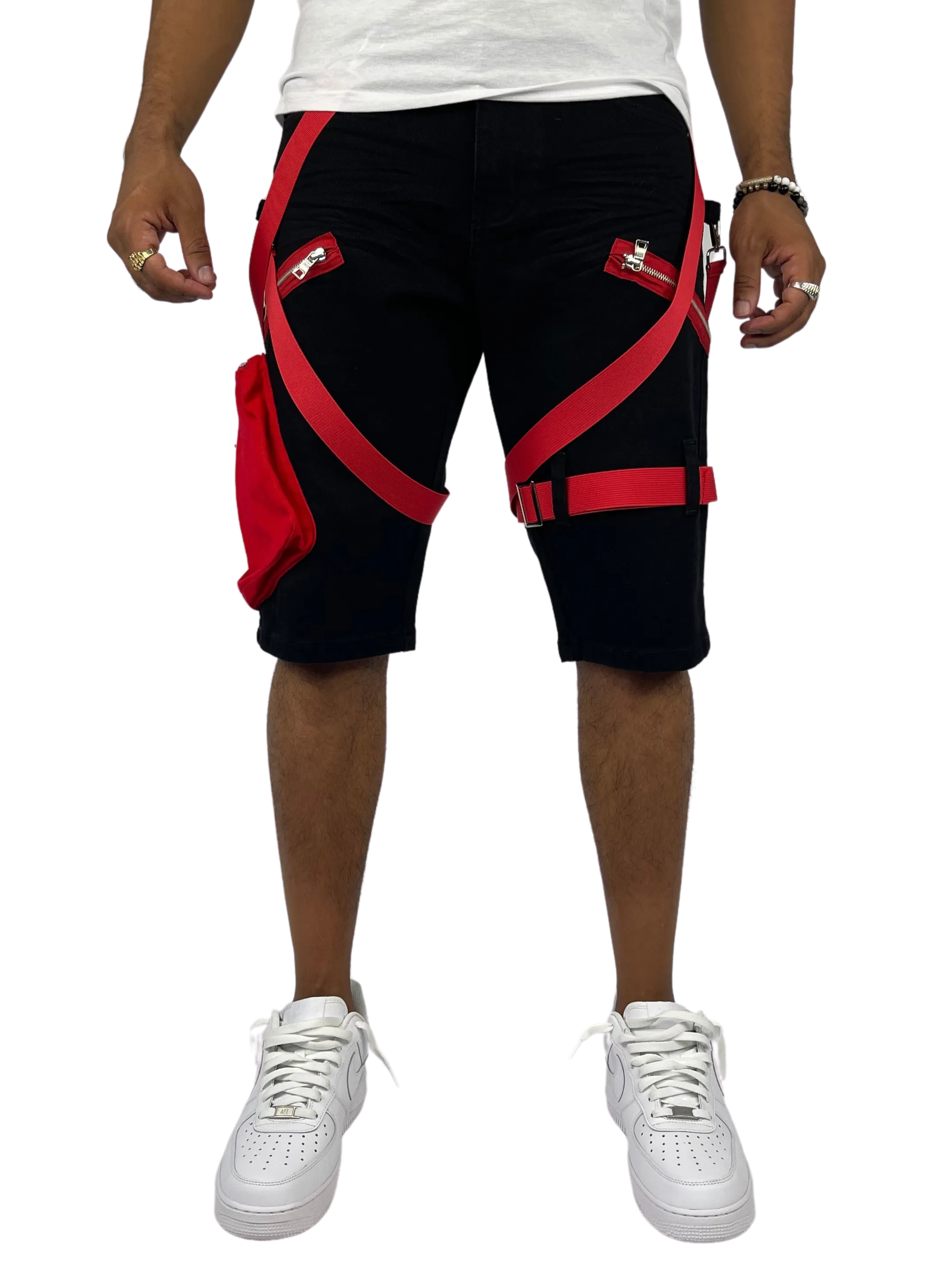 BT-BTS222271-Strap Cargo Shorts