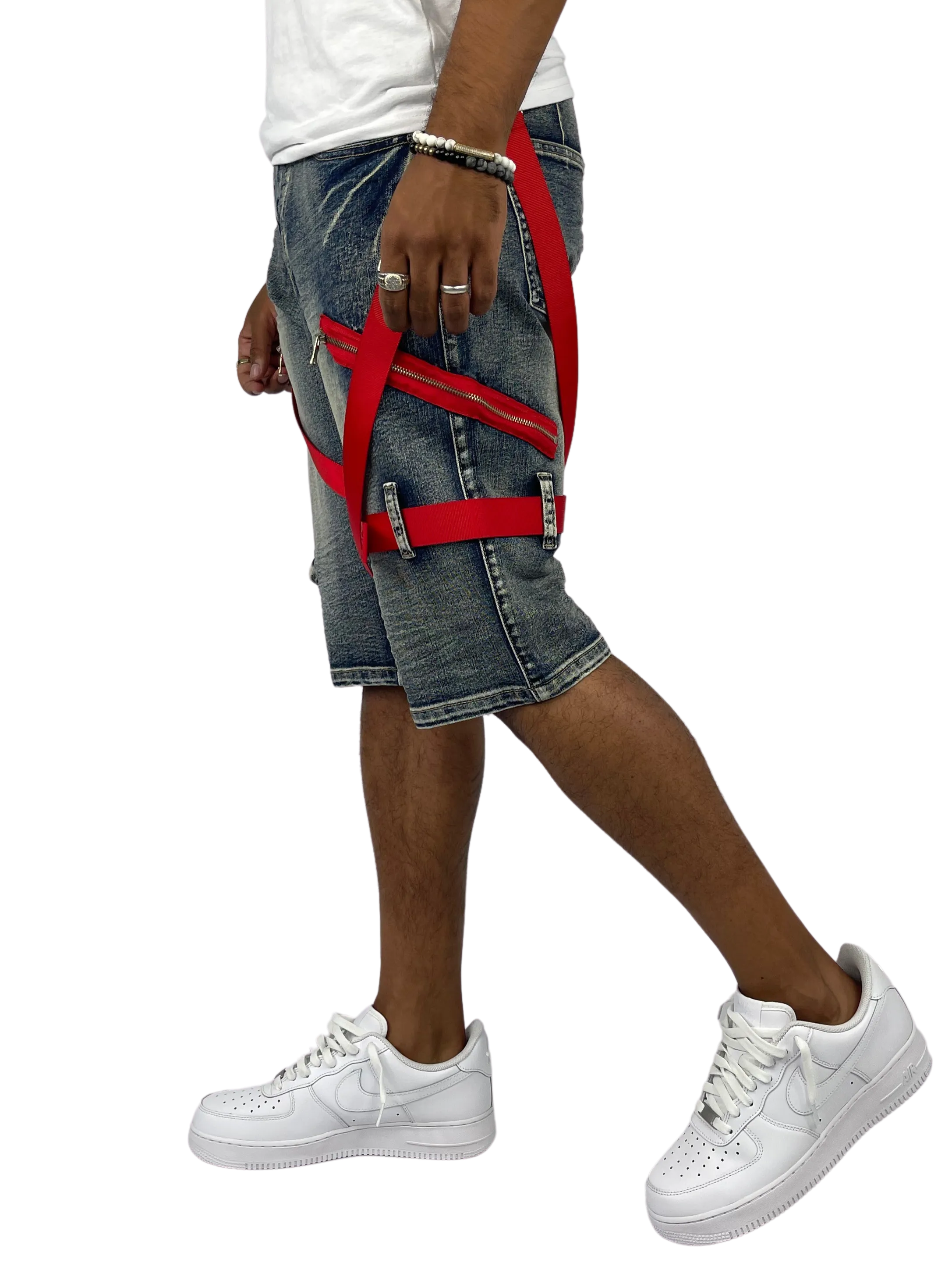 BT-BTS222271-Strap Cargo Shorts