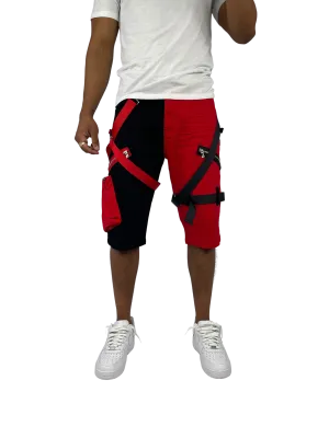 BTS222275: 2-Tone Strap Cargo Shorts