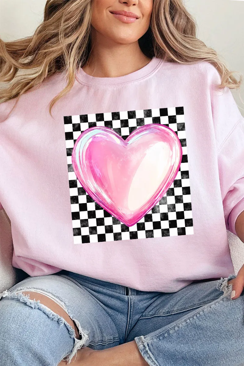 Bubble Heart Retro Unisex NuBlend Crew Sweatshirt