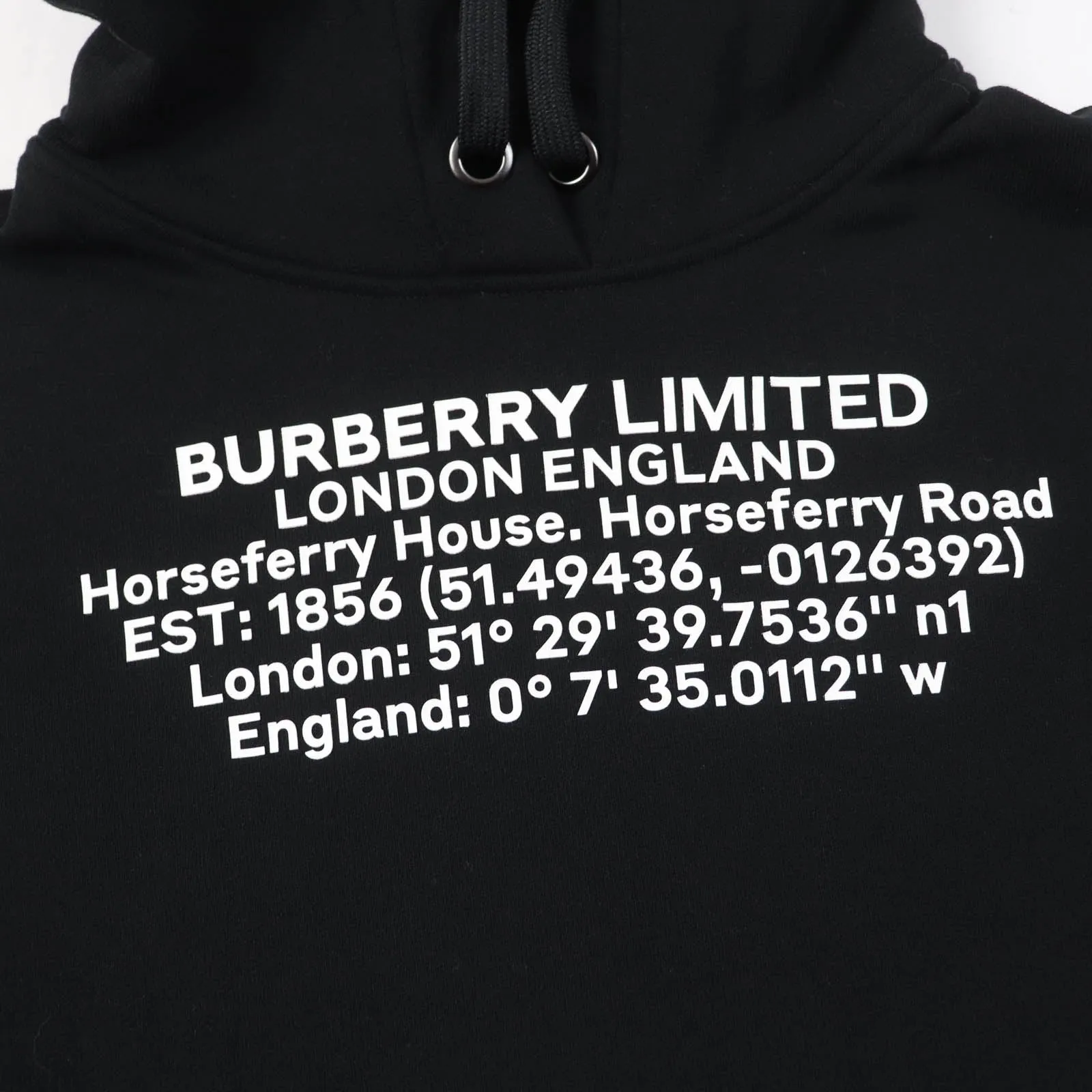 Burberry Cotton Hooded Pullover XS Black
