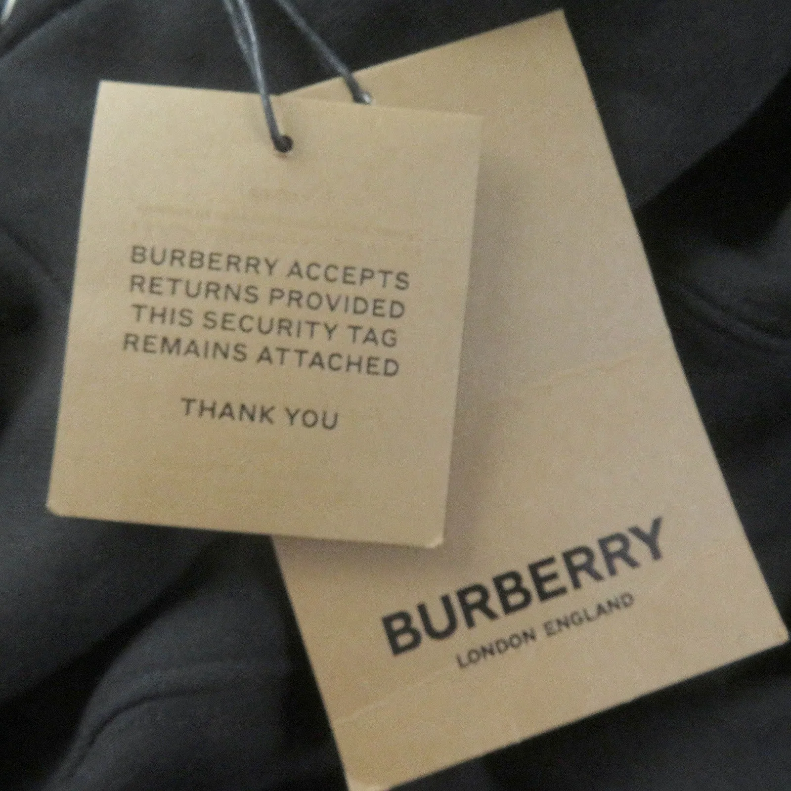 Burberry Cotton Hooded Pullover XS Black