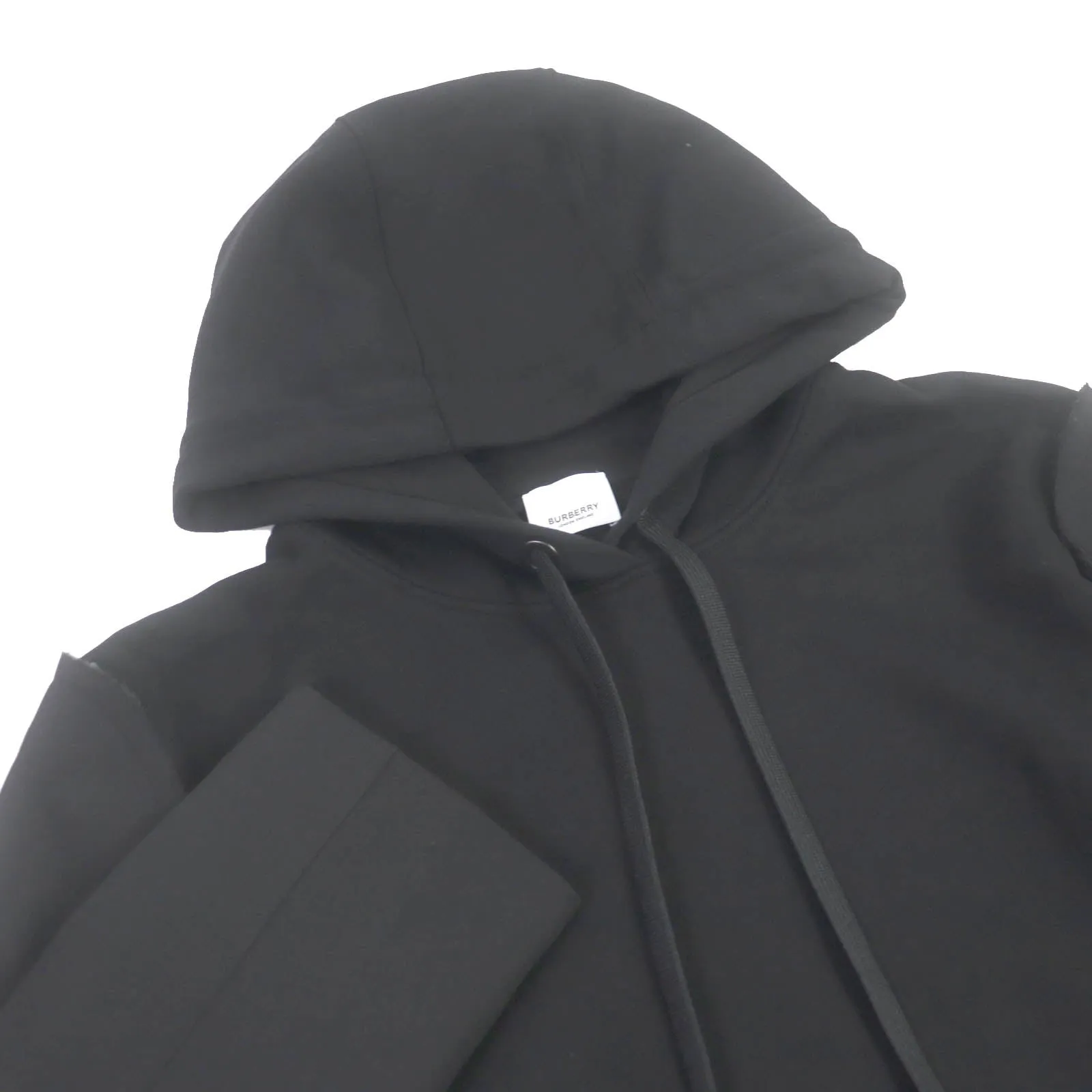 Burberry Cotton Wool Pullover Hoodie Black L