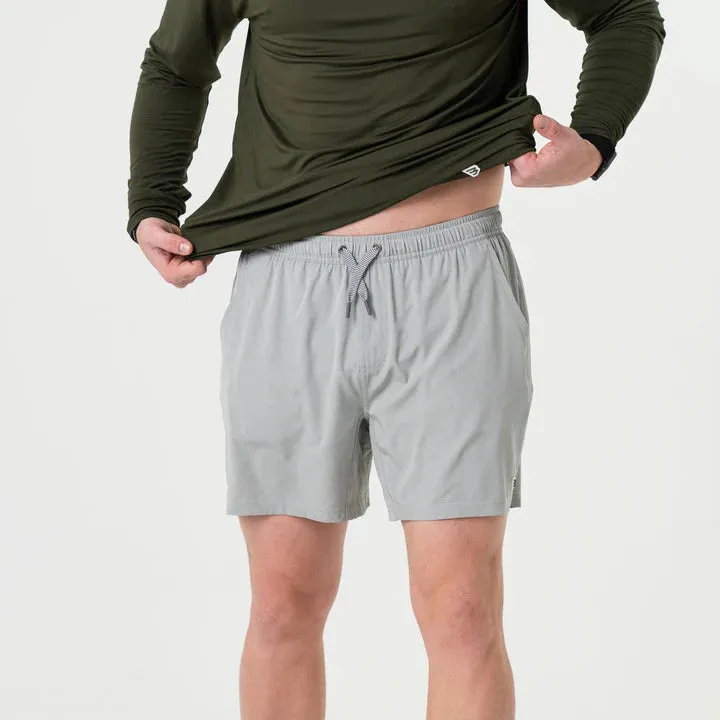 Burlebo Athletic Short - Light Grey - Grey Aztec Liner