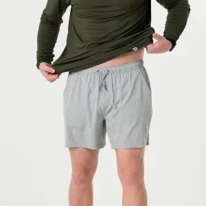 Burlebo Athletic Short - Light Grey - Grey Aztec Liner