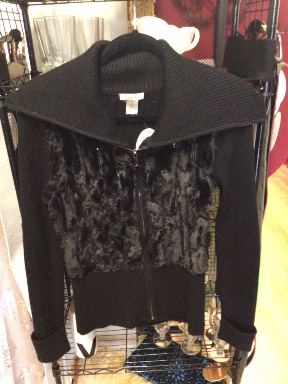 CACHE ZIP UP SWEATER, size M. #997