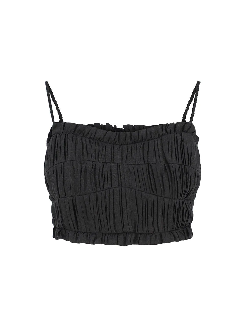 Cala de la Cruz Victoria Bralette Top in Caviar