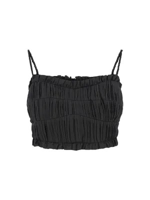 Cala de la Cruz Victoria Bralette Top in Caviar