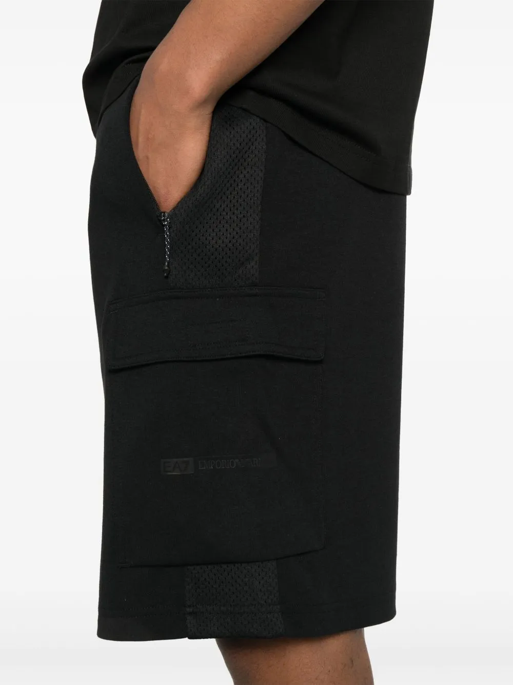 Cargo cotton blend shorts