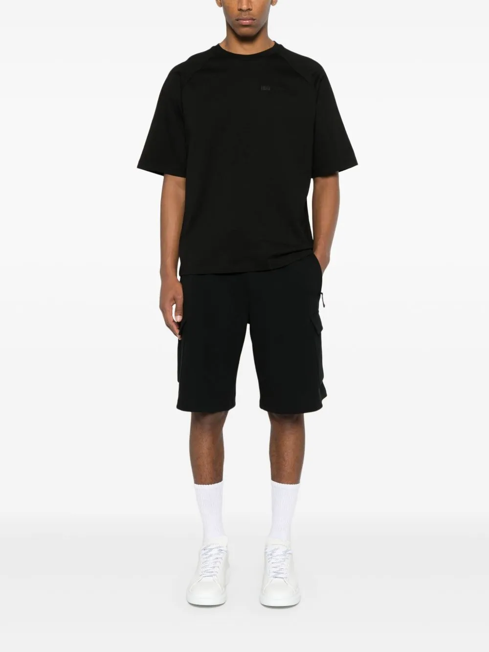 Cargo cotton blend shorts