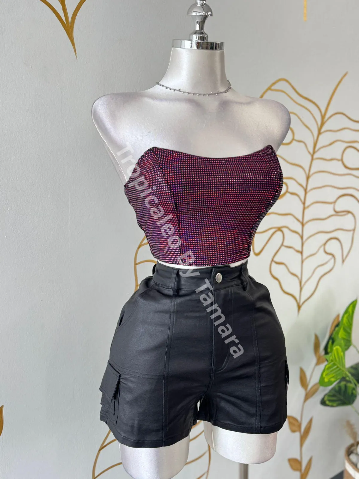 Cargo Leather Shorts