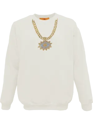 C.Bonz Eye Pendant Chain Unisex Crew Pullover