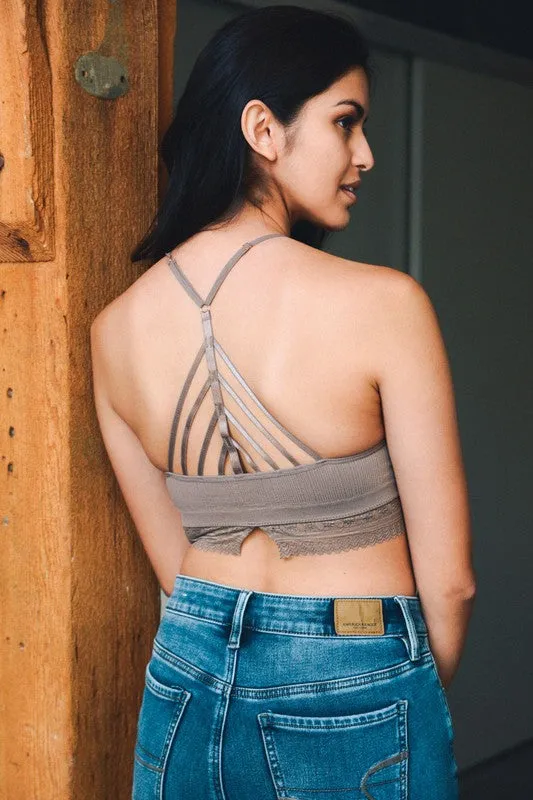 CELESTE CROP TOP BRALETTE COCOA