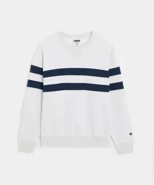 Champion Striped Crewneck in Silver Mix