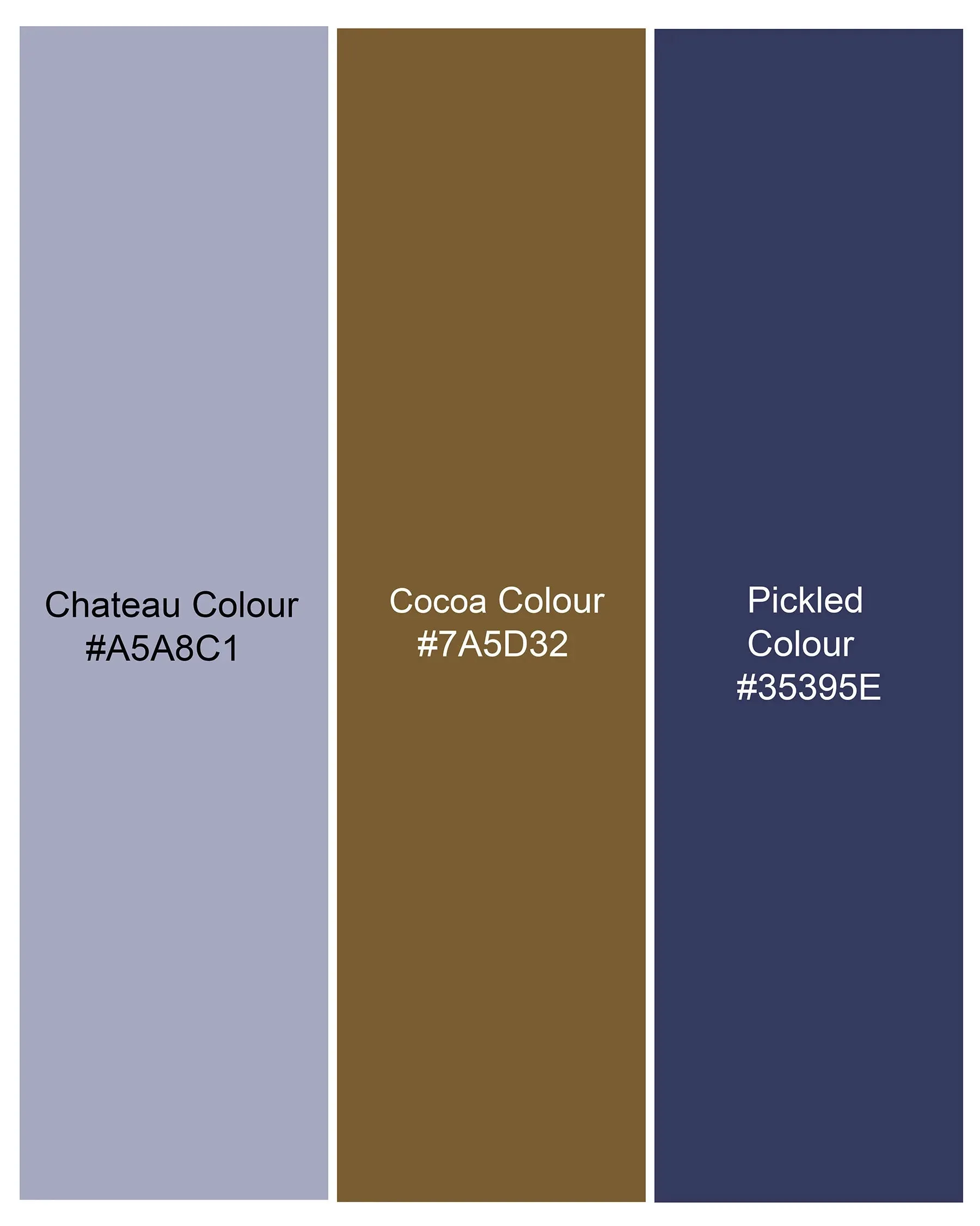 Chateau Blue with Cocoa Brown Plaid Bandhgala Nehru Jacket