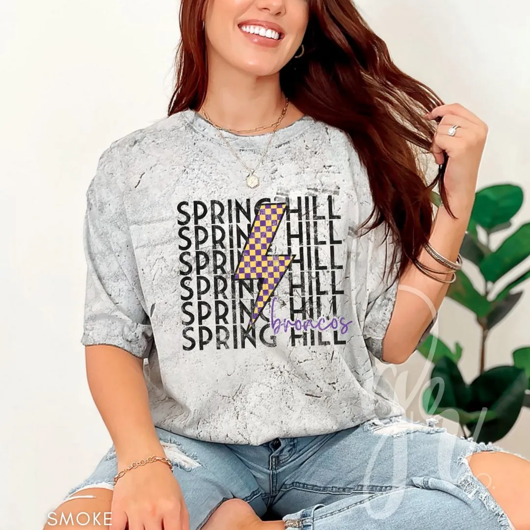 Checkered Bolt Broncos (Tees Sweatshirts)