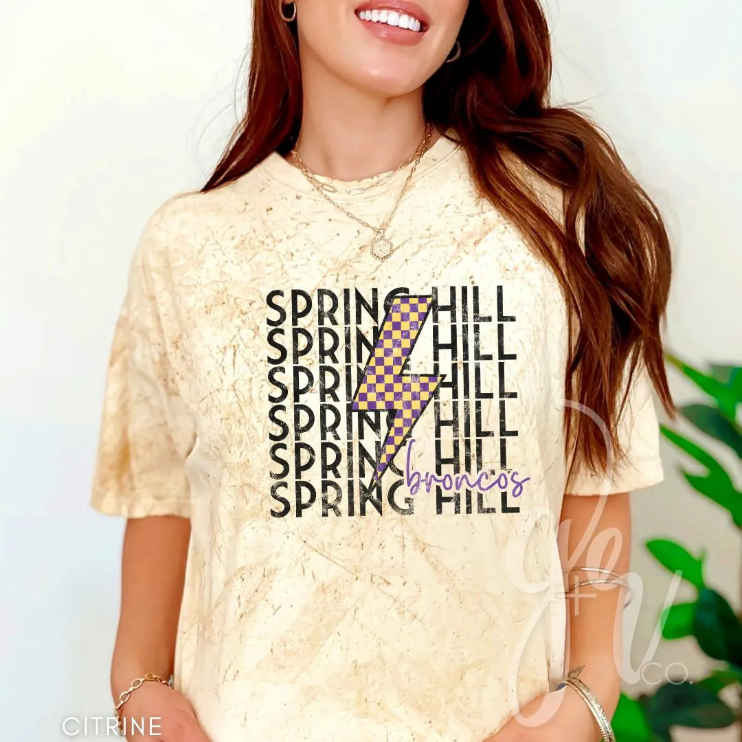 Checkered Bolt Broncos (Tees Sweatshirts)