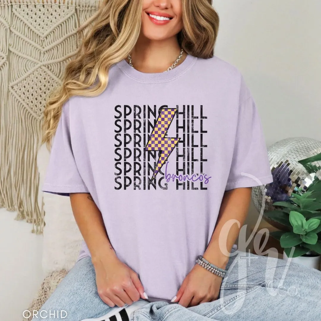 Checkered Bolt Broncos (Tees Sweatshirts)