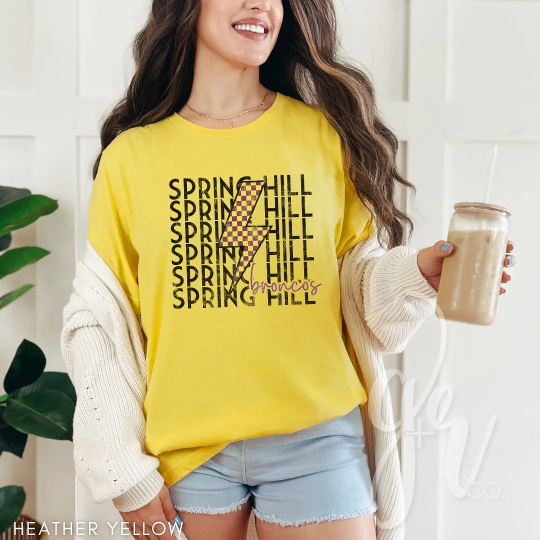 Checkered Bolt Broncos (Tees Sweatshirts)