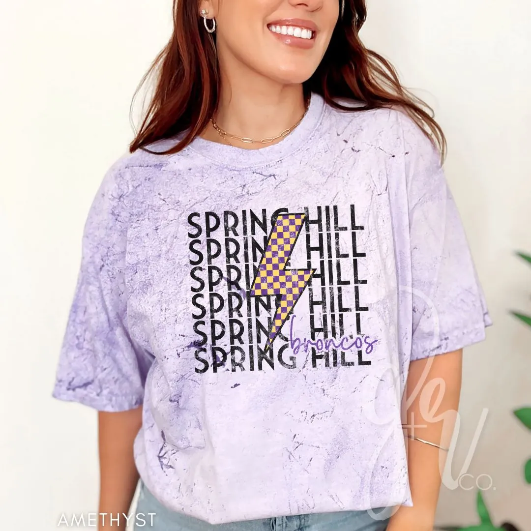 Checkered Bolt Broncos (Tees Sweatshirts)