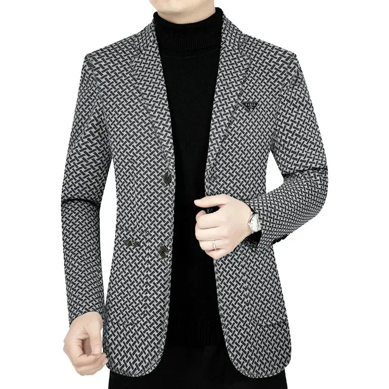 Checkered Casual Sport Coat
