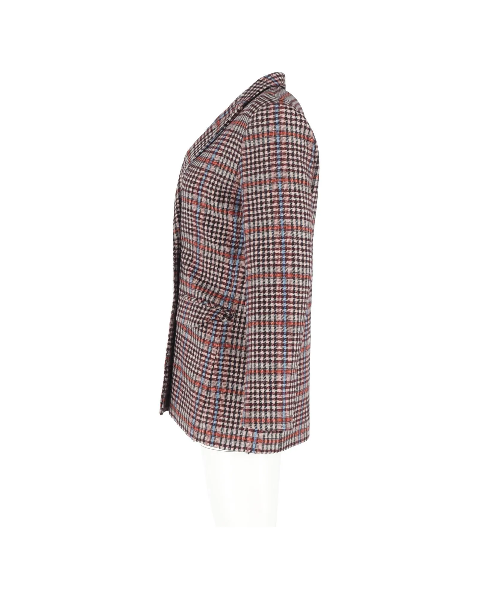 Checkered DoubleBreasted Blazer