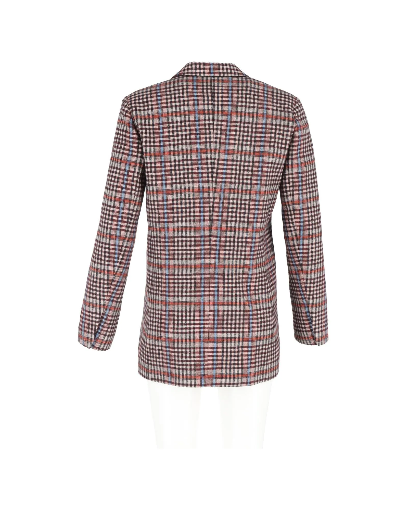 Checkered DoubleBreasted Blazer