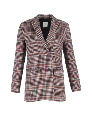Checkered DoubleBreasted Blazer