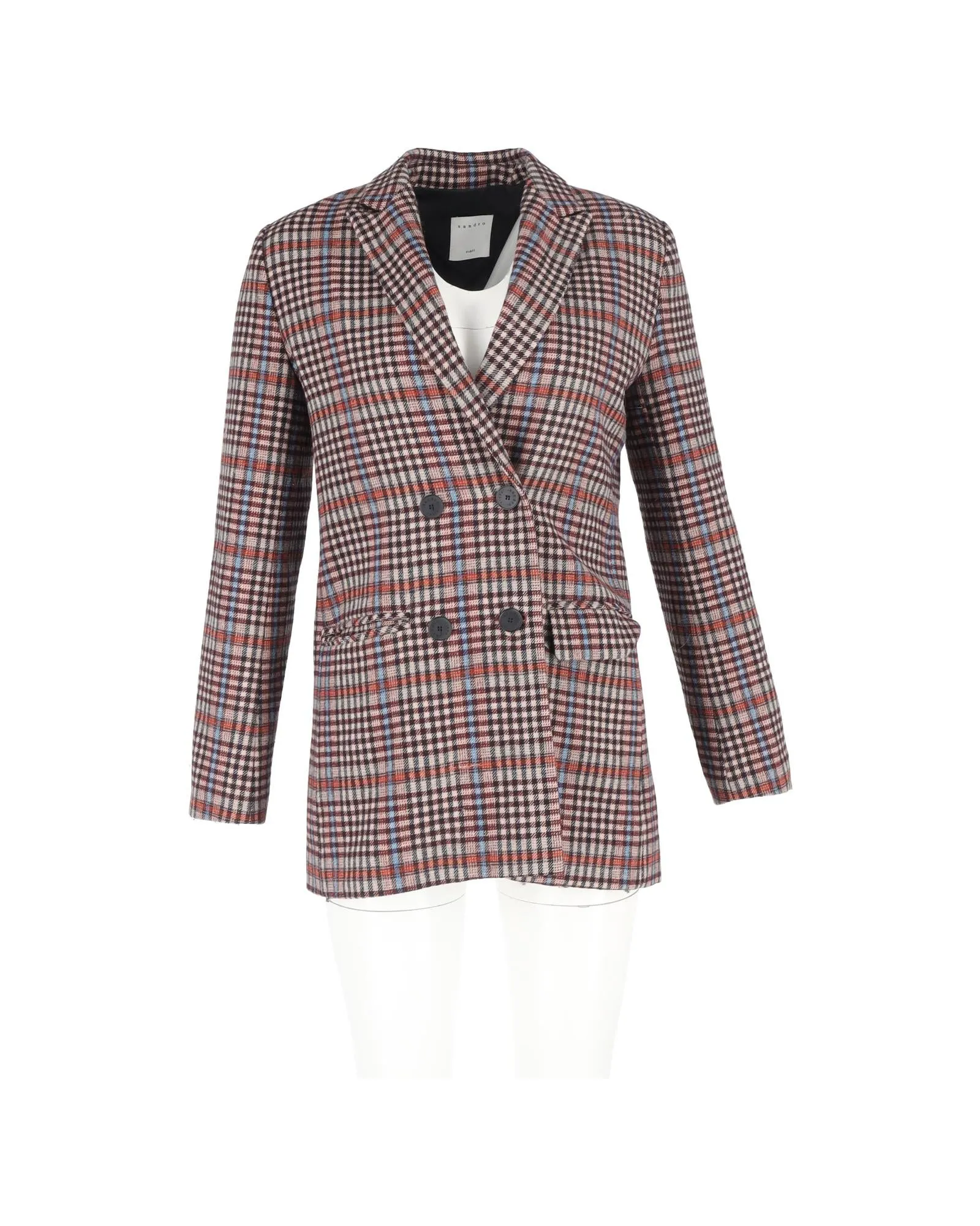 Checkered DoubleBreasted Blazer