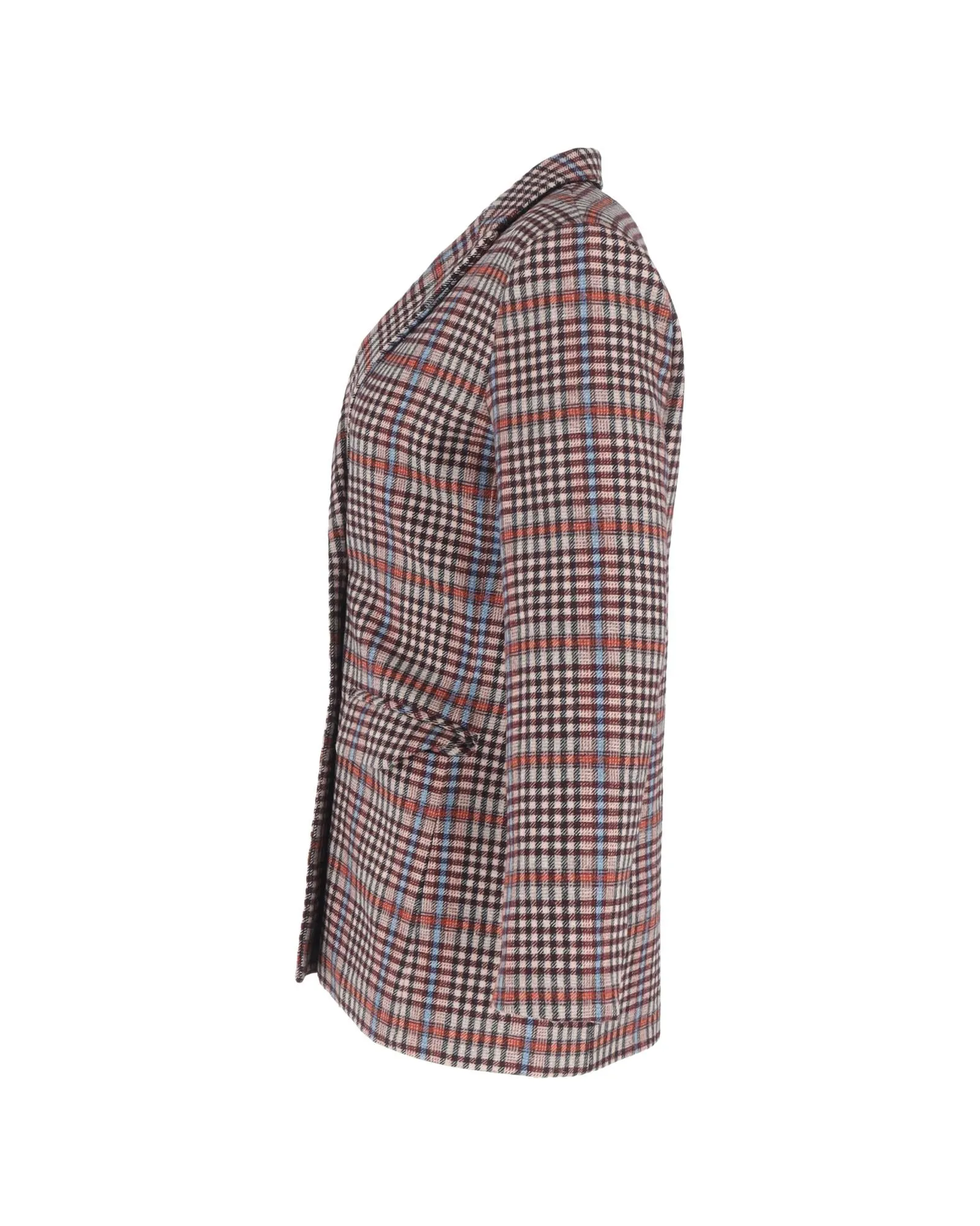 Checkered DoubleBreasted Blazer